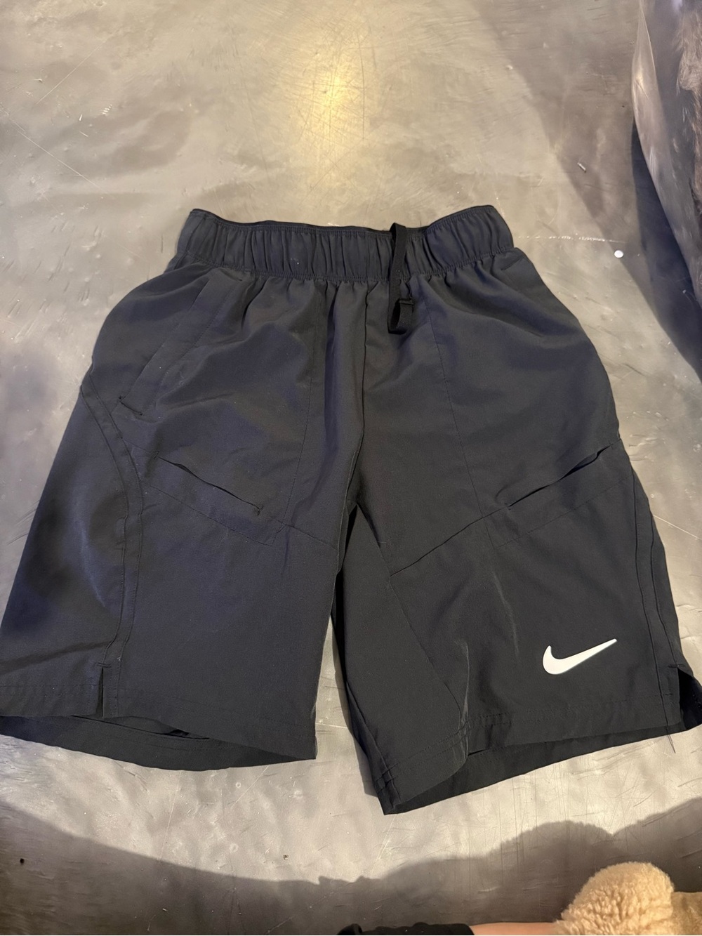 Nike Black Men’s Athletic Shorts with White Swoosh - Picture 3 of 3